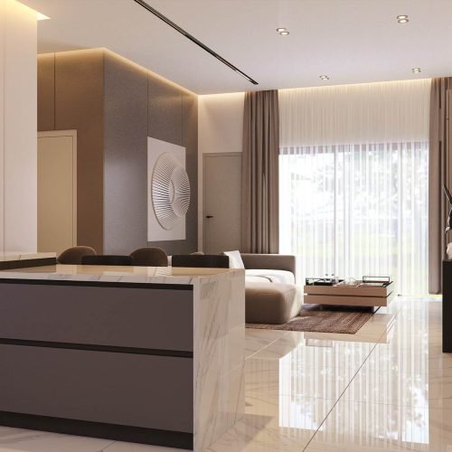 Living Room and Kitchen view